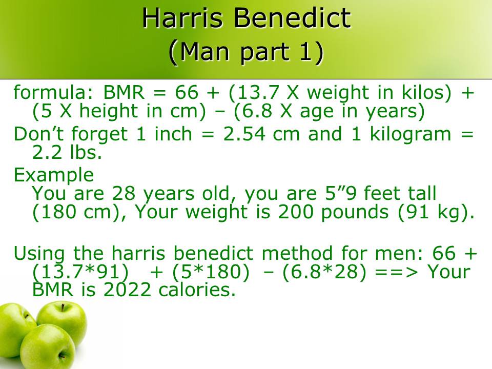 How To Calculate Bmr Harris Benedict Haiper